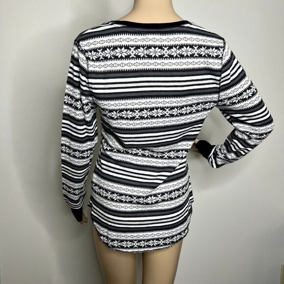 Old Navy Striped Patterned Long Sleeve Pajama Top - Picture 3 of 9